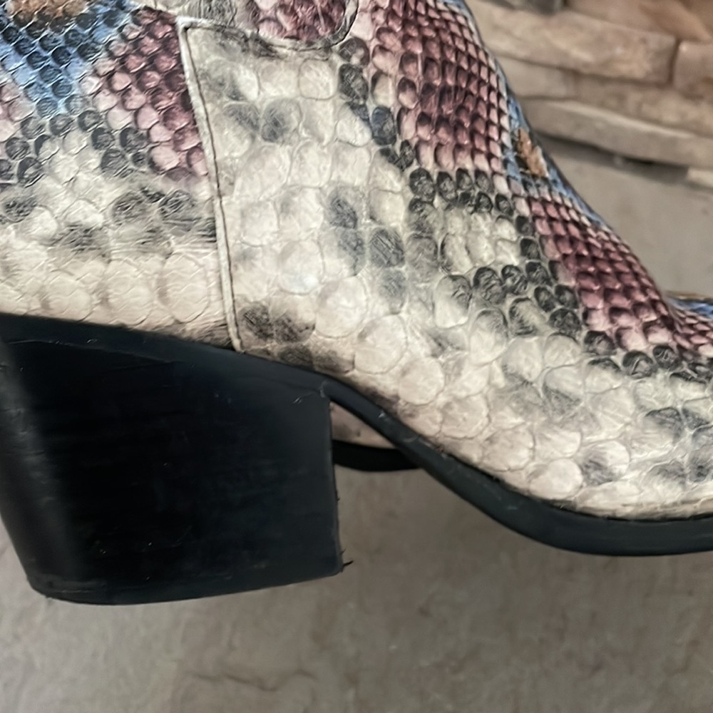 A Rider Girl blue snakeskin booties - Picture 7 of 11